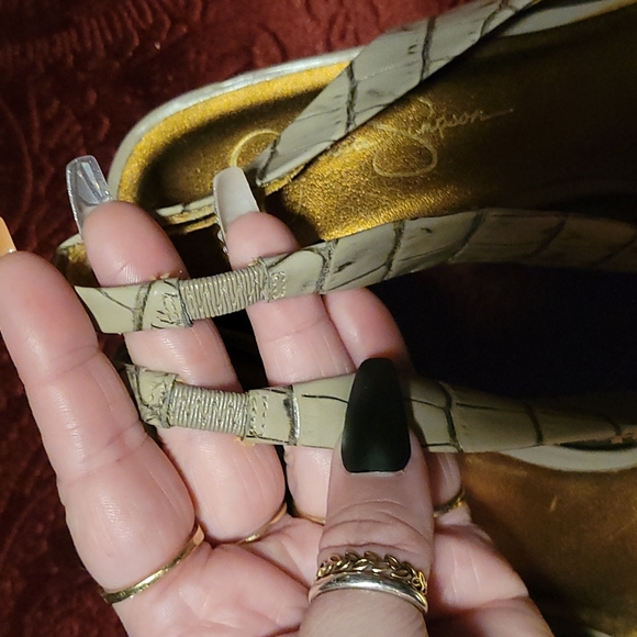 ๐ Jessica Simpson Size 8 Alligator Print High Heels - Picture 6 of 13